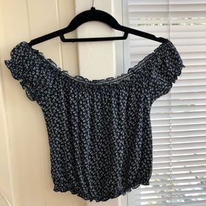 Brandy Melville Floral Off the Shoulder Top